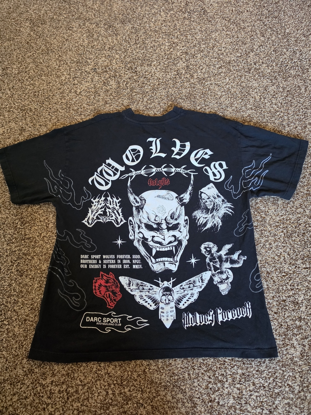 Darc Sport Live Or Die Premium Oversized Graphic Tee Black Size L